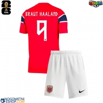 Otroški Nogometni dresi Norveška Erling Haaland #9 Domači SP 2026 Kratek Rokav (+ Kratke hlače)